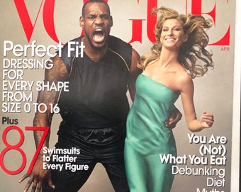 Own a piece of Vogue History-Magazine Vogue us cover Gisele & LeBron-Iconic style and cover Photograpy!