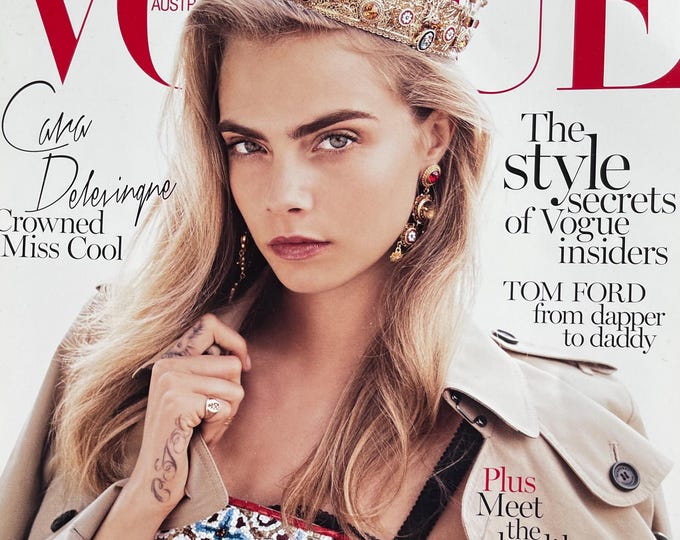 Fashion Magazine Vogue Australia cover Cara Delevinge -Iconic fashion Style & Photography Fashion Models - Editorials