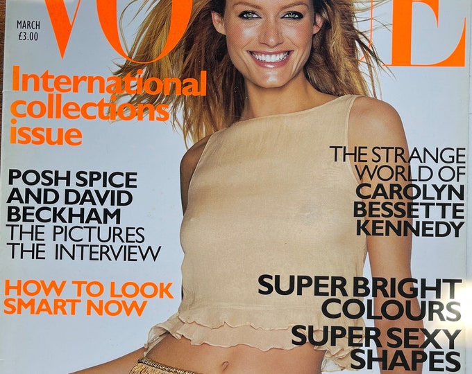 Vogue UK 1999 magazine cover Carolyn Bessette Kennedy