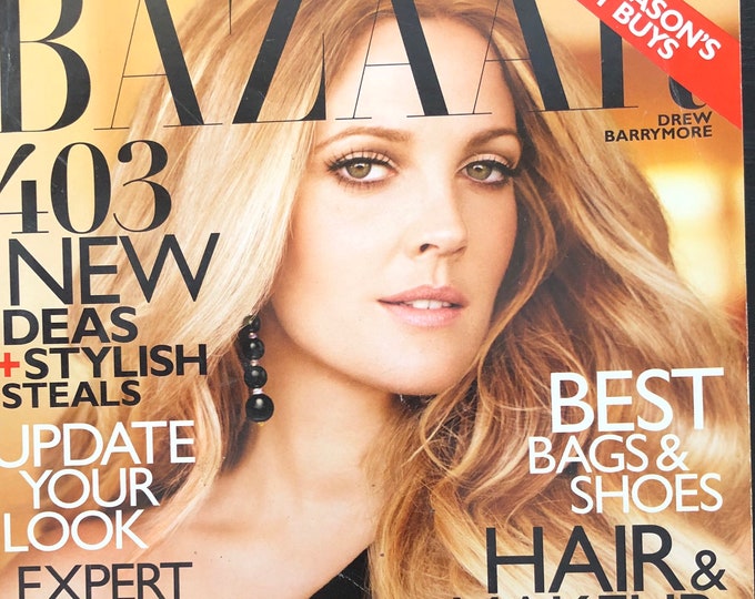 For Women who read fashion -Fashion magazine HARPER'S BAZAAR cover Drew Barry