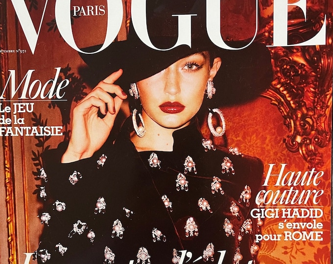 Own a piece of Vogue history-Magazine Vogue Paris Gigi Hadid-Iconic style & Cover Photography Fashion Models Collectible Issue!