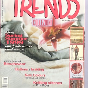 Para mujeres que leen moda - Revista Vintage rara Italia TENDENCIAS 1999