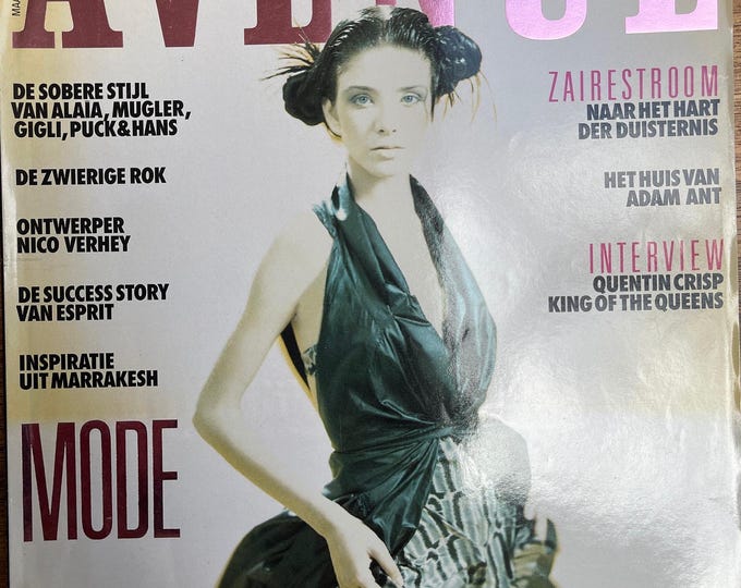 Fashion Culture - Vintage Dutch glossy fashion magazine AVENUE 1987-Collectible Print Issue Fashion & Lifestyle-Phothograpy Culture