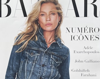 For Women who read fashion -Fashion rare magazine French 2025 HARPER'S BAZAAR cover Kate Moss- Numero Icones!