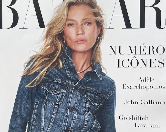 For Women who read fashion -Fashion rare magazine French 2025 HARPER'S BAZAAR cover Kate Moss- Numero Icones!