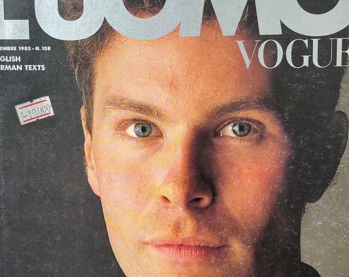 Vintage rare fashion magazine L'UOMO VOGUE December 1985 Julien Temple-Iconic Men's Fashion & Style -Collectible Magazine issue