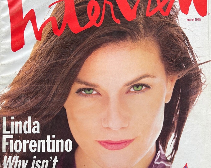 Vintage rare INTERVIEW Magazine 1995 Linda FiorentinoCulture icon-Celebrity Interviews & Art -Vintage Collectible issue