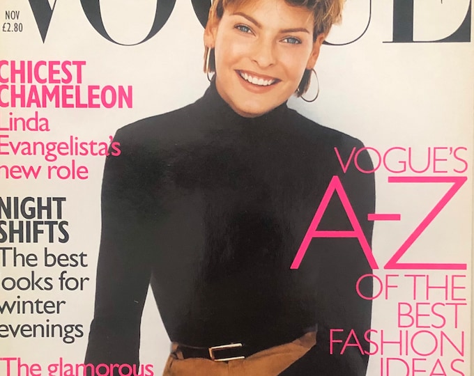 Vintage VOGUE magazine November 1996 - cover Linda Evangelista