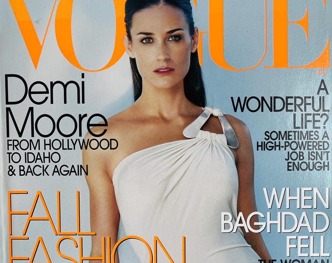 VOGUE magazine July 2003 cover Demi Moore - Iconic Style Fashion Covers Photography Models & Editorials