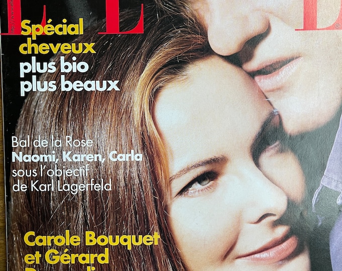 For Women who read fashion -Vintage Unique rare fashion magazine French ELLEN 1999,Naomi, karen,Carla by Karl Lagerfeld