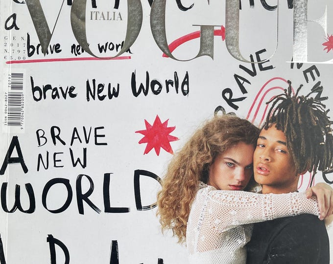 Pre-Owned Magazine Vogue Italia cover Brave New World by Bruce Weber -Iconic style & Cover Photography Fashion Models Collectible Issue!