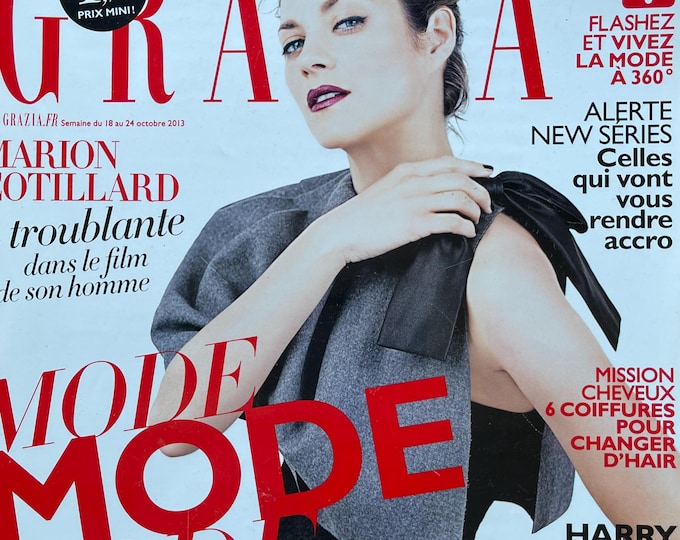 For Women who read fashion -Fashion magazine GRAZIA France cover Marion Cotillard!