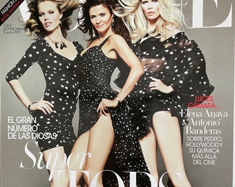 Own a piece of Vogue history -Fashion Magazine Vogue September Spain cover Eva - Helena- Claudia! Unique issue!