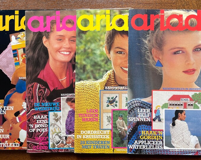 Vintage needleworks 6x magazines 1979 Dutch Ariadne July-december-Iconic style & Photography Collectible fashion Culture!
