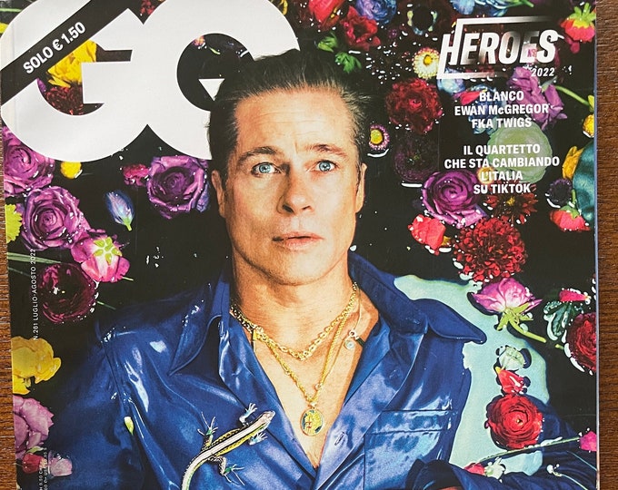 Pre-Owned GQ magazine Italia cover Brad Pitt! collector's issue!