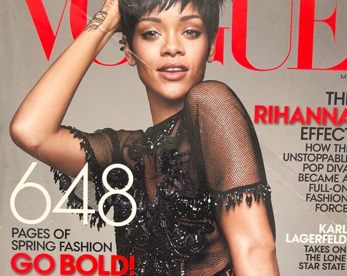 Own a piece of Vogue history -Magazine Vogue cover Rihanna!!-Iconic Style Fashion Covers Photography Models & Editorials