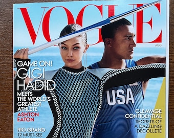 Vogue magazine Gigi Hadid & Ashton Eaton