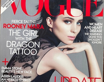 Own a piece of Vogue history -Magazine VOGUE Us cover Rooney Mara-Iconic Style Fashion Covers Photography Models & Editorials