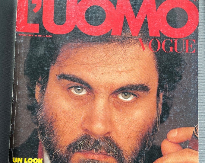 For men who read fashion - Vintage are fashion magazine VOGUE L’UOMO April 1982 cover Vangelis