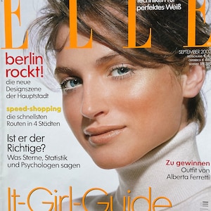 Per le donne che leggono la moda - Copertina della rivista di moda vintage ELLE 2002 Berlin Rock!