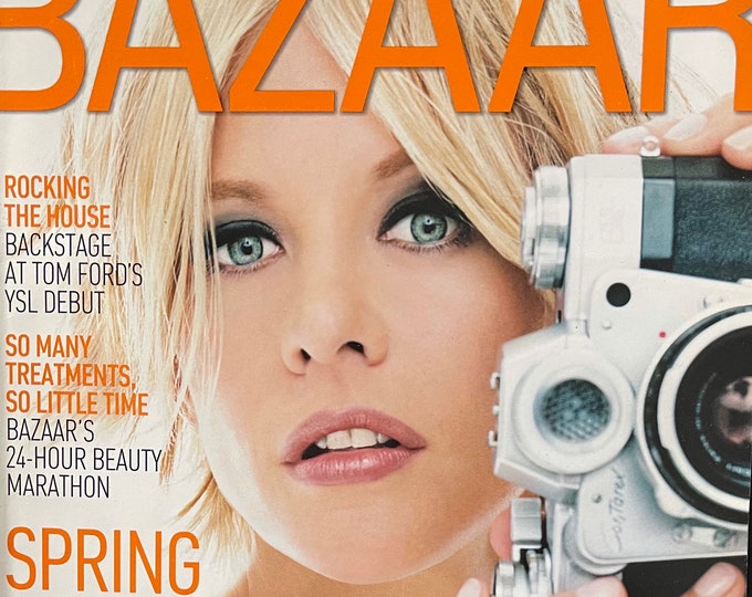 For Women who read fashion -Vintage fashion magazine Harper’s Bazaar 2001 cover Meg Ryan