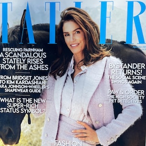 For Women who read fashion -Fashion magazine TATLER cover Cindy Grawford -Iconic style & Photography Collectible fashion Culture!