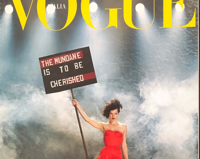 Magazine Vogue Italia cover by Peter Lindberg-Iconic style & Cover Photography Fashion Models Collectible Issue!