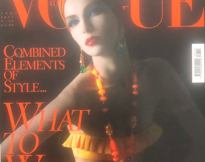 Own a piece of Vogue history-Magazine Vogue Italia cover Steven Meisel-Iconic style & Cover Photography Fashion Models Collectible Issue!