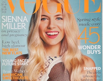 Pre-Owned Magazine Vogue UK cover Sienna Miller-Iconic Style Fashion Covers Photography Models & Editorials