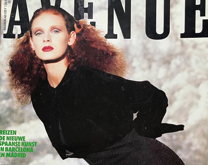 Fashion Culture - Magazine AVENUE 1988-Collectible Print Issue Fashion & Lifestyle-Phothograpy Culture