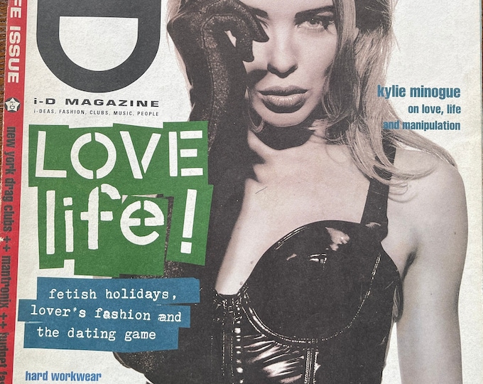 Vintage rare fashion magazine i-D 1991 Kylie Minogue cover-Youth Culture & Fashion- Iconic Style Photography- Collectible Magazine