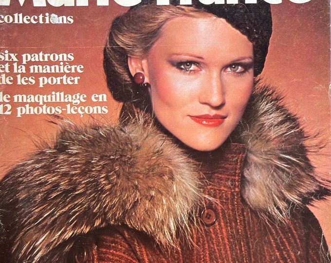For Women who read fashion -Vintage rare Magazine MARIE FRANCE magazine 1975