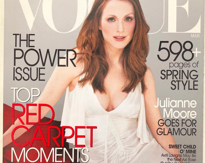 Vogue us March 2003 598 pages! cover Julianne Moore-Iconic Style Fashion Covers Photography Models & Editorials