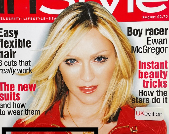 For Women who read fashion -Vintage rare Fashion magazine InStyle magazine 2001 Madonna edition