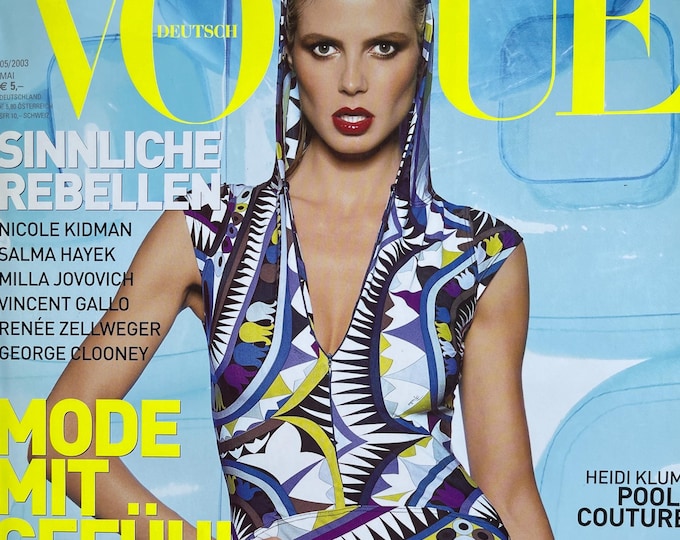 Own a piece of Vogue history -Fashion Magazine VOGUE Deutsch 2003- cover Heidi Klum