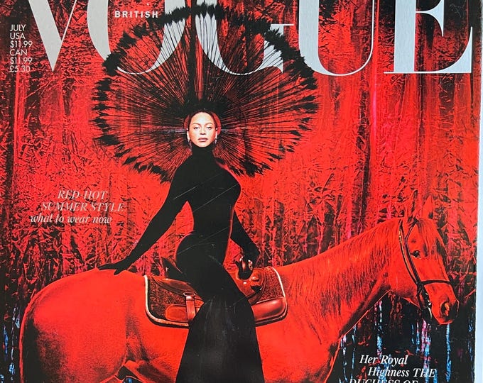 Own a piece of Vogue history -Magazine Vogue British cover Beyonce! -Iconic Style Fashion Covers Photography Models & Editorials