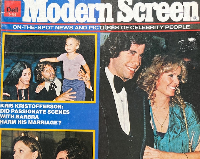 Pre-Owned vintage rare MODERN SCREEN 1977 John Travolta-Cinema Culture-Iconic Actors, Plays,&Reviews- Collectible Back issue