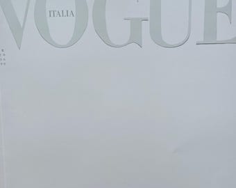 Own a piece of Vogue history-Magazine Vogue Italia White cover Issue far away!-Iconic style & Cover Fashion Models Collectible Issue!