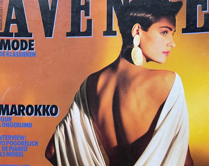 Vintage Dutch Fashion Glossy magazine AVENEU June 1986, Vintage advertising.-Collectible Print Issue Fashion & Lifestyle-Phothograpy Culture