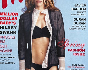 Vintage rare INTERVIEW Magazine 2005 cover Hilary SwankCulture icon -Celebrity Interviews & Art -Vintage Collectible issue