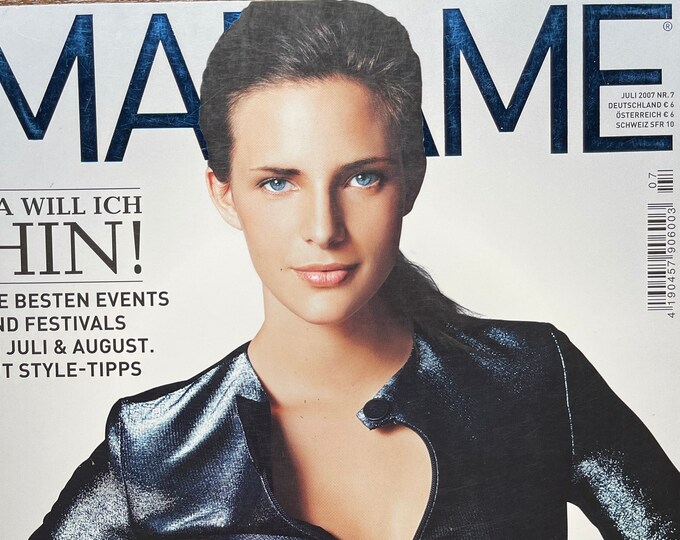 For Women who read fashion -Fashion magazine German MADAME cover girl NAOMI LAAN