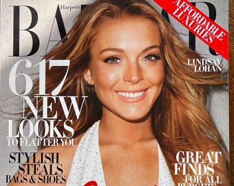 Fashion magazine Harper's Bazaar cover Linday Lohan