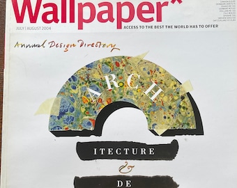 Collectible - Vintage rare magazine Wallpaper July/August 2004,-Vintage Print -Iconic stories, Phorhography Collectible Retro issue