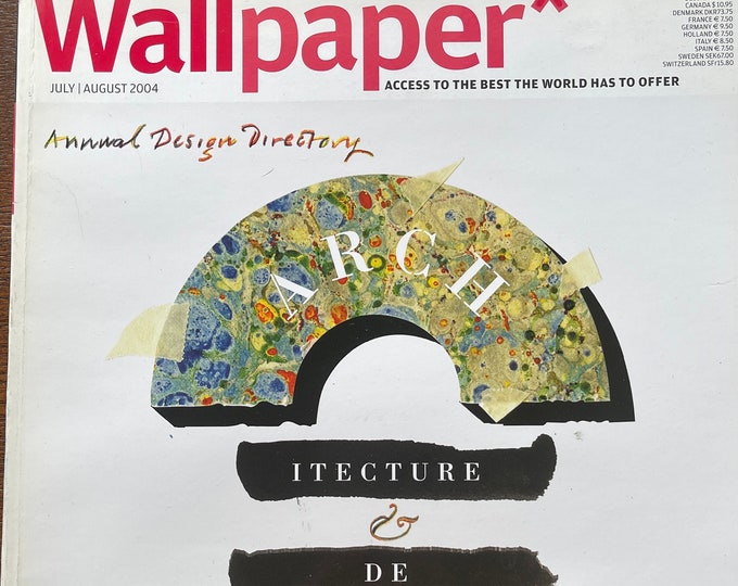 Collectible - Vintage rare magazine Wallpaper July/August 2004,-Vintage Print -Iconic stories, Phorhography Collectible Retro issue