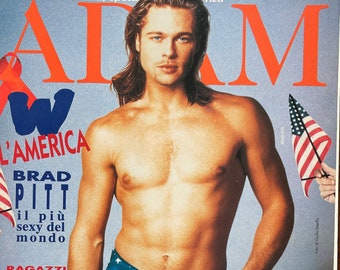 Rivista italiana ADAM la copertina di BRAD PITT degli anni '90