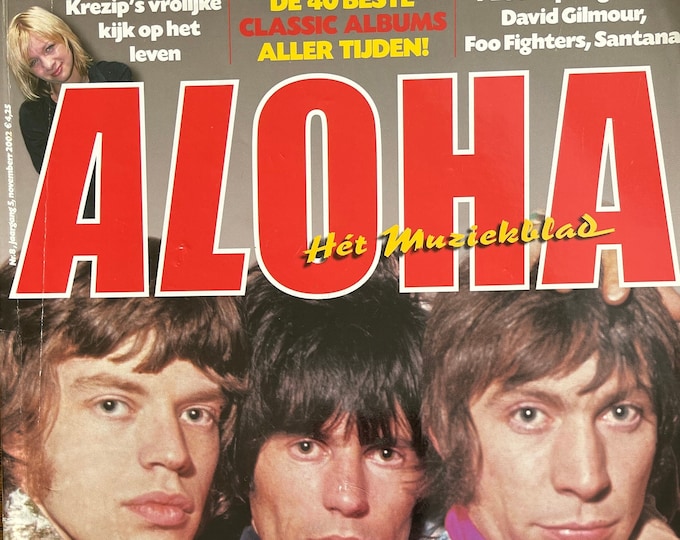 Pre-Owned Vintage rare Dutch pop music magazine ALOHA 2002 Dutch , cover 40 years Rolling Stones!-Iconic Music History