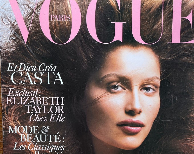 Vogue Paris Exclusif Elizabeth Taylor Chez Elle-Iconic style & Cover Photography Fashion Models Collectible Issue!