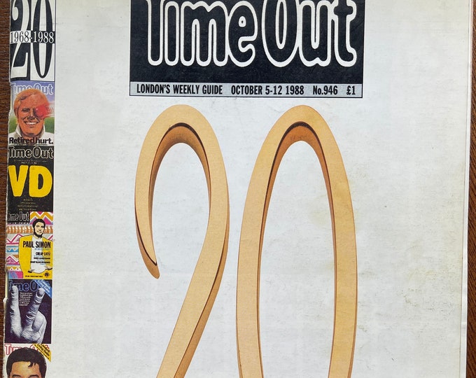 Vintage rare Time out magazine 20 years anniversary incl the covers!-Vintage Print -Iconic stories, Phorhography Collectible Retro issue