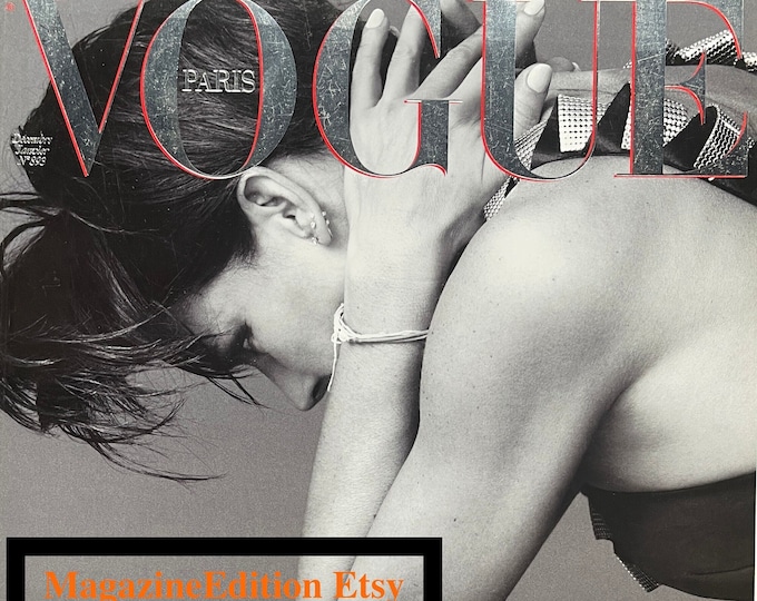 Own a piece of Vogue history-Magazine Vogue Paris cover Stephanie Monaco-Iconic style & Cover Photography Fashion Models Collectible Issue!