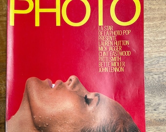 For Women who read fashion -Vintage magazine PHOTO 1982, Mick Jagger, John Lennon, Clint Eastwood, Bette Middler....